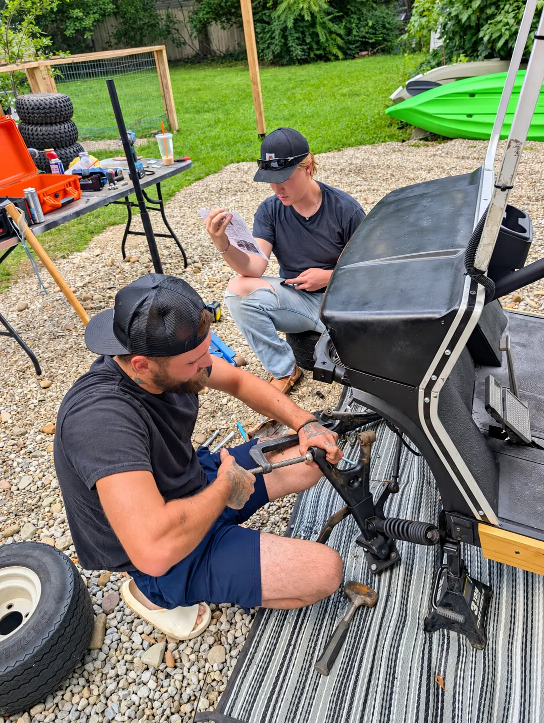 Hands-on Yamaha golf cart work